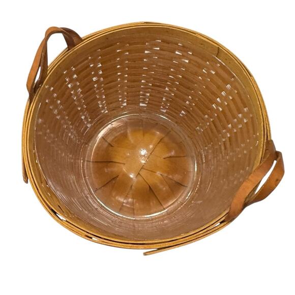 Vintage 1997 Longaberger corn basket Large Woven Basket with Handles & liner - Picture 4 of 11
